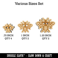 Bee Drawing Wood Buttons for Sewing Knitting Crochet DIY Craft