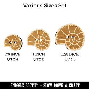 Spiral Ammonite Fossil Marine Mollusk Wood Buttons for Sewing Knitting Crochet DIY Craft