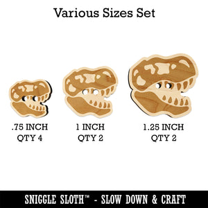 Tyrannosaurus Rex Skull Fossil Wood Buttons for Sewing Knitting Crochet DIY Craft