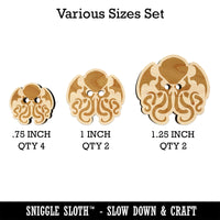 Cthulhu Eldritch Horror Scary Wood Buttons for Sewing Knitting Crochet DIY Craft