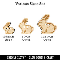 Resting Rabbit Bunny Easter Wood Buttons for Sewing Knitting Crochet DIY Craft