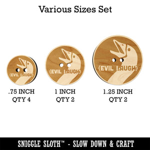 Goose Evil Laugh Wood Buttons for Sewing Knitting Crochet DIY Craft