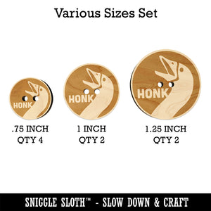 Goose Honk Laugh Wood Buttons for Sewing Knitting Crochet DIY Craft