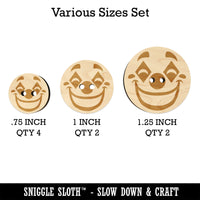 Happy Clown Face Wood Buttons for Sewing Knitting Crochet DIY Craft