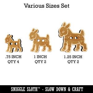 Cute Baby Goat Wood Buttons for Sewing Knitting Crochet DIY Craft