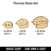 Pecan Nut Drawing Wood Buttons for Sewing Knitting Crochet DIY Craft