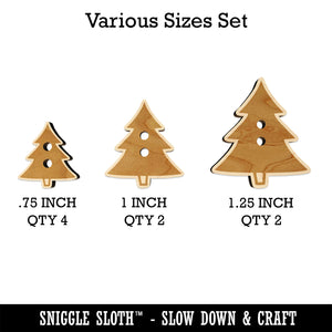 Pine Tree Cartoon Wood Buttons for Sewing Knitting Crochet DIY Craft