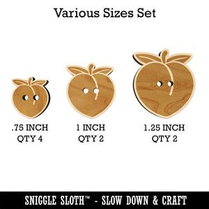 Plump Peach Solid Wood Buttons for Sewing Knitting Crochet DIY Craft