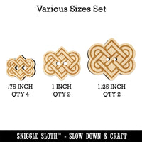 Celtic Love Knot Outline Wood Buttons for Sewing Knitting Crochet DIY Craft