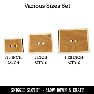 Wyoming State Silhouette Wood Buttons for Sewing Knitting Crochet DIY Craft
