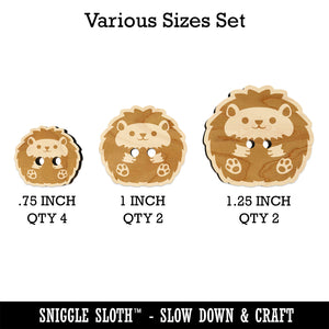 Cute and Round Hedgehog Ball Wood Buttons for Sewing Knitting Crochet DIY Craft