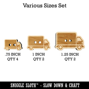 Delivery Truck Vehicle Icon Wood Buttons for Sewing Knitting Crochet DIY Craft