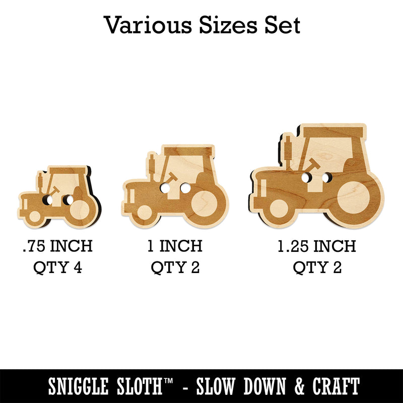 Tractor Farm Vehicle Wood Buttons for Sewing Knitting Crochet DIY Craft