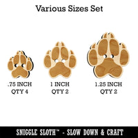 Wolf Coyote Paw Print Wood Buttons for Sewing Knitting Crochet DIY Craft