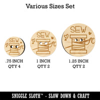 Spool of Thread Sew Sewing Wood Buttons for Sewing Knitting Crochet DIY Craft