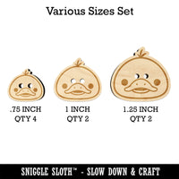 Happy Duckling Head Wood Buttons for Sewing Knitting Crochet DIY Craft