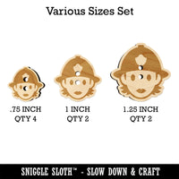 Occupation Firefighter Fire Woman Icon Wood Buttons for Sewing Knitting Crochet DIY Craft