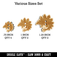 Stegosaurus the Spikey Dinosaur Wood Buttons for Sewing Knitting Crochet DIY Craft