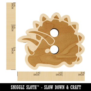 Triceratops Head Wood Buttons for Sewing Knitting Crochet DIY Craft