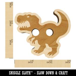 Tyrannosaurus Rex Silhouette Wood Buttons for Sewing Knitting Crochet DIY Craft