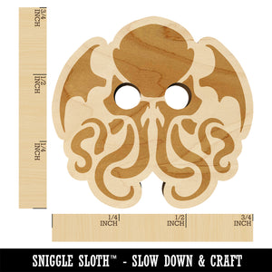 Cthulhu Eldritch Horror Scary Wood Buttons for Sewing Knitting Crochet DIY Craft