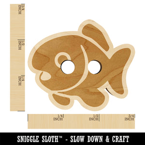 Cute Fish Wood Buttons for Sewing Knitting Crochet DIY Craft