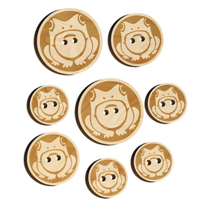 Cute Frog Sitting Wood Buttons for Sewing Knitting Crochet DIY Craft