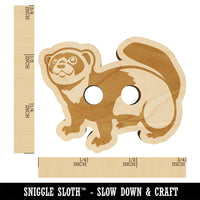 Friendly Ferret Wood Buttons for Sewing Knitting Crochet DIY Craft