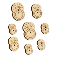 Jewelry Diamond Ring Wood Buttons for Sewing Knitting Crochet DIY Craft
