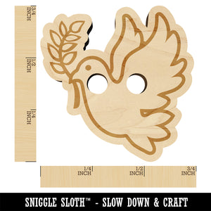 Peace Dove with Olive Branch Wood Buttons for Sewing Knitting Crochet DIY Craft