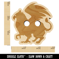 Regal Griffin Fantasy Silhouette Wood Buttons for Sewing Knitting Crochet DIY Craft