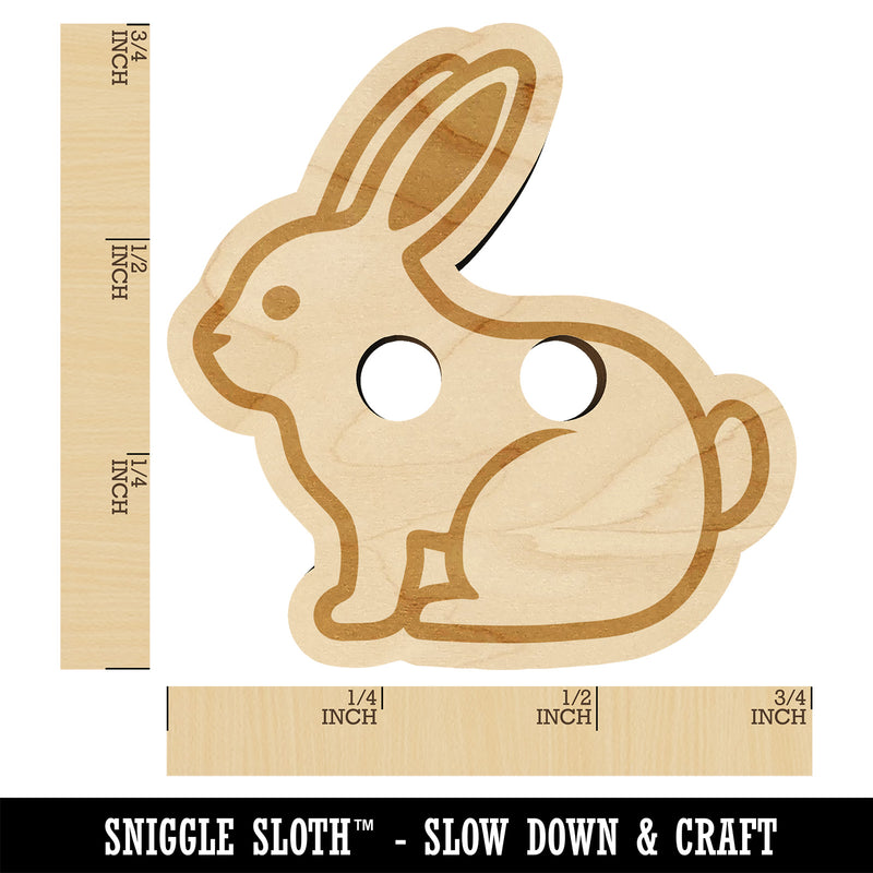 Resting Rabbit Bunny Easter Wood Buttons for Sewing Knitting Crochet DIY Craft