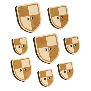 Shield Symbol of Protection Wood Buttons for Sewing Knitting Crochet DIY Craft