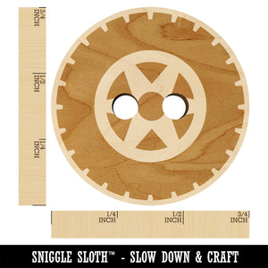 Wheel Tire Icon Wood Buttons for Sewing Knitting Crochet DIY Craft