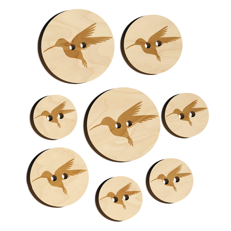 Hummingbird Silhouette Wood Buttons for Sewing Knitting Crochet DIY Craft