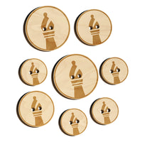 Chess Piece Black Bishop Wood Buttons for Sewing Knitting Crochet DIY Craft