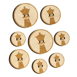 Chess Piece Black Queen Wood Buttons for Sewing Knitting Crochet DIY Craft