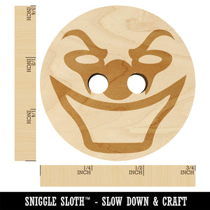 Evil Clown Face Wood Buttons for Sewing Knitting Crochet DIY Craft