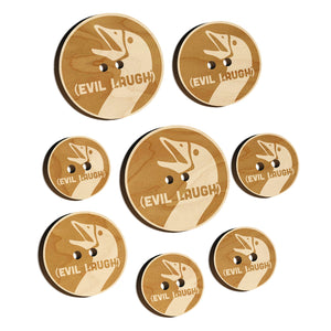 Goose Evil Laugh Wood Buttons for Sewing Knitting Crochet DIY Craft