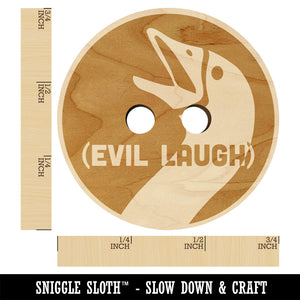 Goose Evil Laugh Wood Buttons for Sewing Knitting Crochet DIY Craft