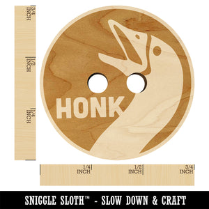 Goose Honk Laugh Wood Buttons for Sewing Knitting Crochet DIY Craft