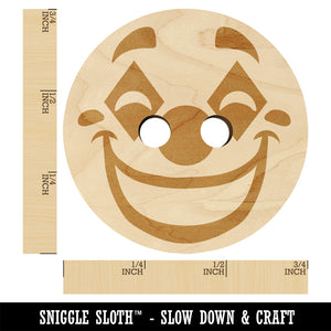 Happy Clown Face Wood Buttons for Sewing Knitting Crochet DIY Craft