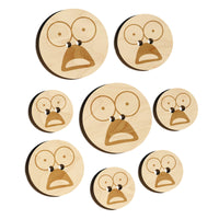 Mouth Agape Shocked Face Wood Buttons for Sewing Knitting Crochet DIY Craft