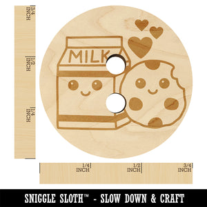 Cute Milk and Cookies Best Friends Love Wood Buttons for Sewing Knitting Crochet DIY Craft