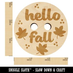 Hello Fall Wood Buttons for Sewing Knitting Crochet DIY Craft