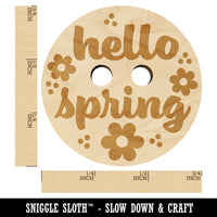 Hello Spring Wood Buttons for Sewing Knitting Crochet DIY Craft