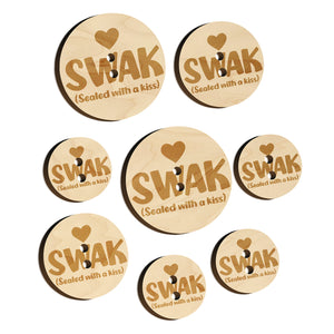 Sealed With a Kiss Heart Love Wood Buttons for Sewing Knitting Crochet DIY Craft