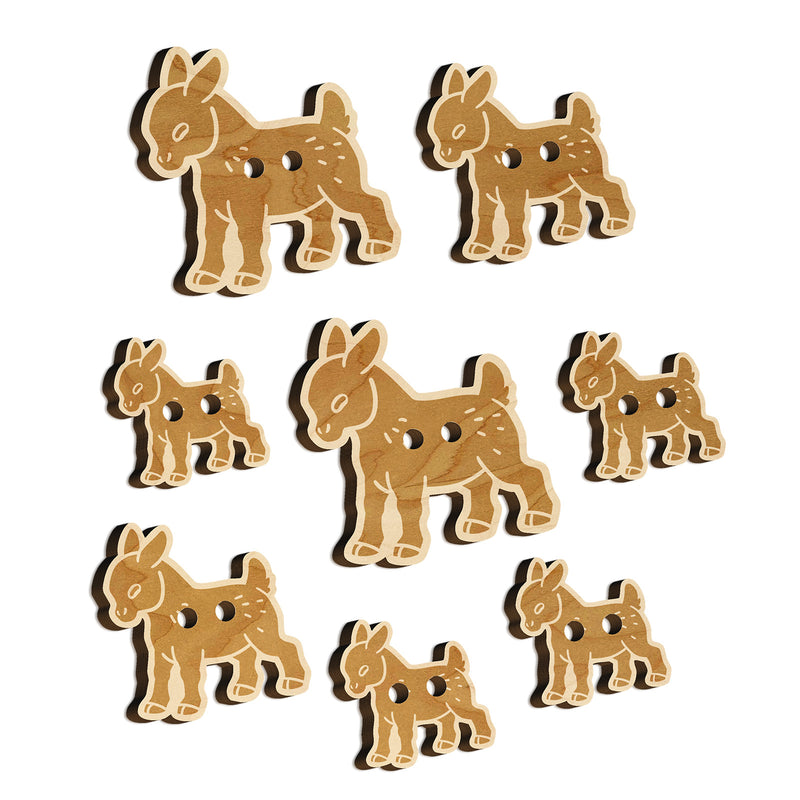 Cute Baby Goat Wood Buttons for Sewing Knitting Crochet DIY Craft