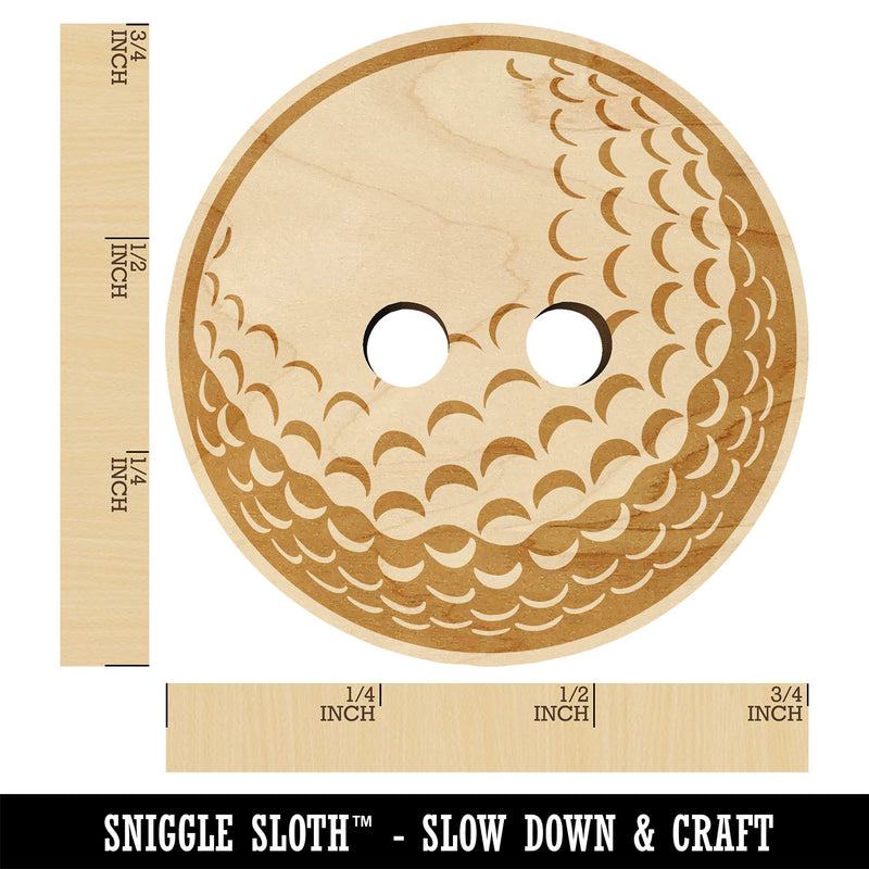 Golf Ball Sports Wood Buttons for Sewing Knitting Crochet DIY Craft