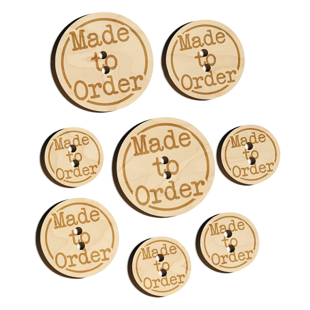Made to Order Typewriter Wood Buttons for Sewing Knitting Crochet DIY Craft